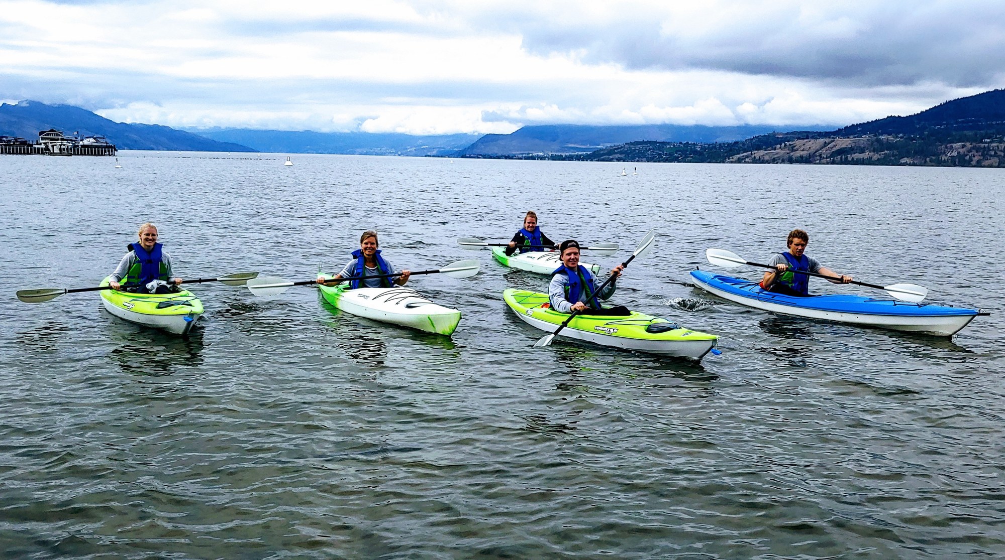 Single kayak rentals on Okanagan Lake