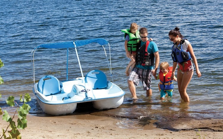 Pedal boat rentals on Okanagan Lake